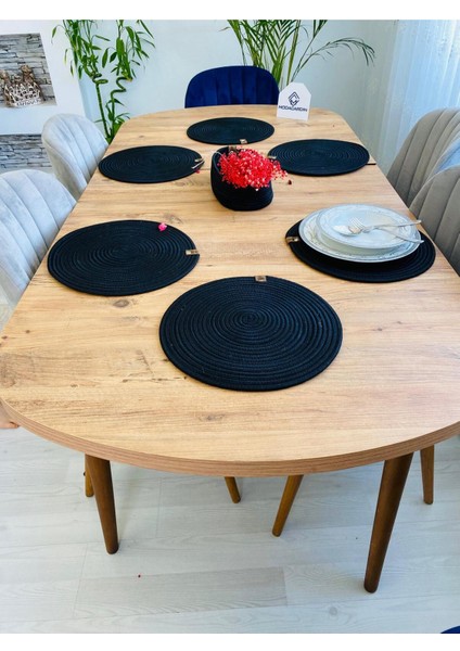 Jüt Hasır Amerikan Servis Supla ve Sepet 7 Parça fırsatları