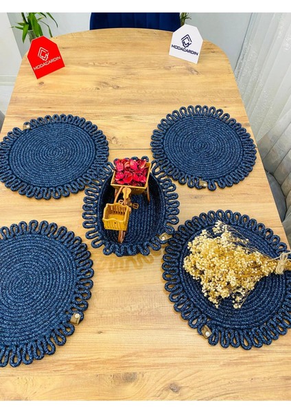 Jüt Hasır Amerikan Servis Supla ve Sepet 5 Parça fiyatları