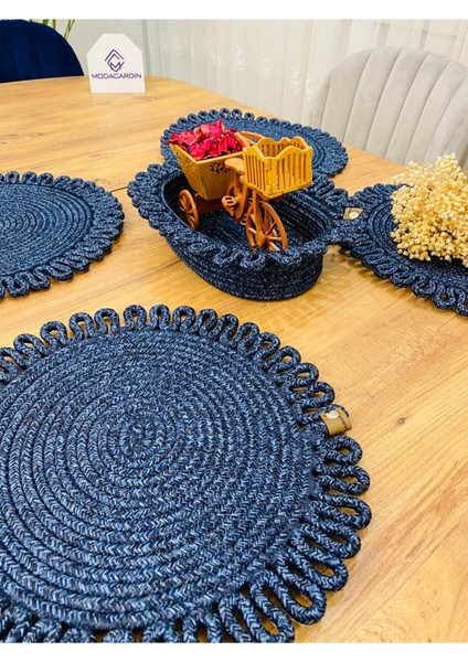 Jüt Hasır Amerikan Servis Supla ve Sepet 5 Parça fırsatları