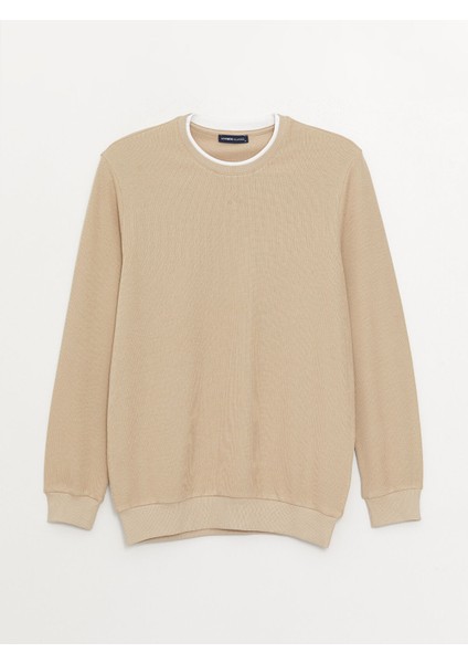 Yeni Sezon Bisiklet Yaka Uzun Kollu Erkek Sweatshirt