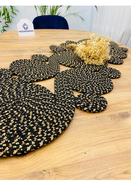 Jüt, Hasır,sarmal Model, Dekoratif Masa Örtüsü, Runner 40X110 Cm, Sehpa Örtüsü, Bohem Tarzı fiyatları