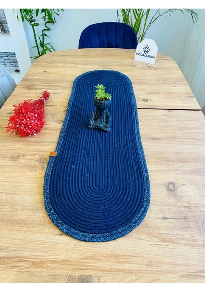 Jüt, Hasır, Dekoratif Masa Örtüsü, Runner 30X80 Cm, Amerikan Servis, Sehpa Örtüsü, Bohem Tarzı