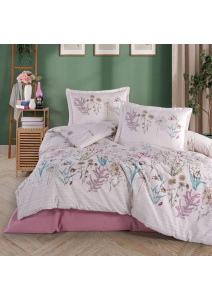 Ranforce %100 Pamuk Tek Kişilik Nevresim Bahari V1 Pembe modelleri