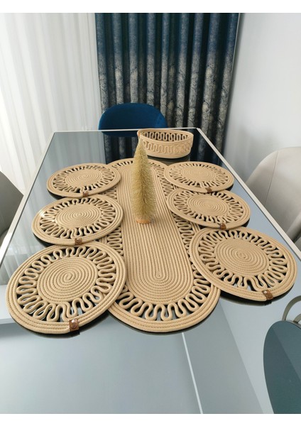 Jüt,amerikan Servis Takımı,6 Supla,1ekmek Sepeti,1 Runner,tabak Altlığı,ranır,supla Takımı,lux Sunum modelleri