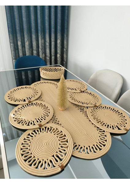 Jüt,amerikan Servis Takımı,6 Supla,1ekmek Sepeti,1 Runner,tabak Altlığı,ranır,supla Takımı,lux Sunum fırsatları