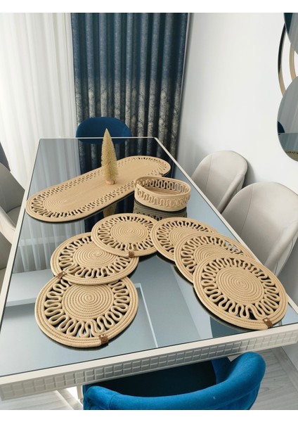 Jüt,amerikan Servis Takımı,6 Supla,1ekmek Sepeti,1 Runner,tabak Altlığı,ranır,supla Takımı,lux Sunum indirimleri