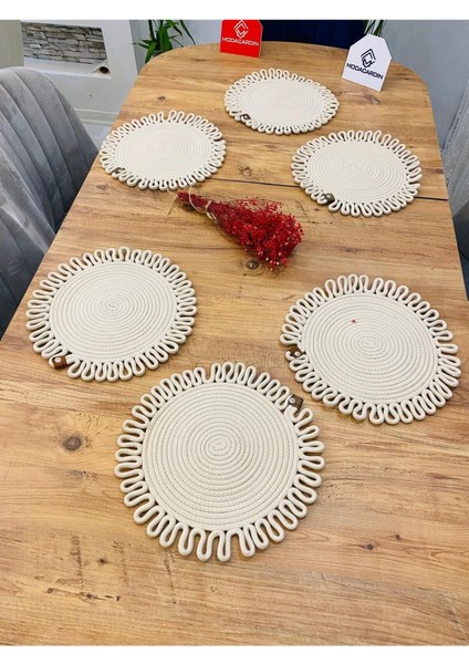 Jüt Hasır Amerikan Servis Supla 6 Parça