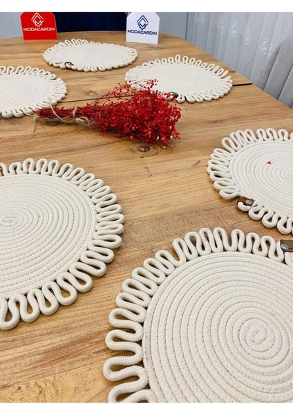 Jüt Hasır Amerikan Servis Supla 6 Parça fırsatları