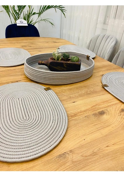 Jüt Hasır Amerikan Servis Oval Supla ve Sepet 5 Li modelleri