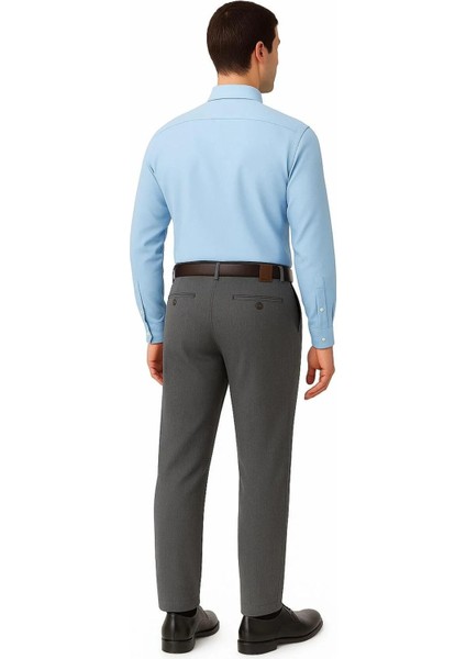 Rahat Kesim Klasik Likralı Pamuklu Erkek Baba Füme Keten Pantolon modelleri