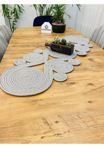 Jüt, Hasır,sarmal Model, Dekoratif Masa Örtüsü, Runner 40X110 Cm, Sehpa Örtüsü, Bohem Tarzı fiyatları