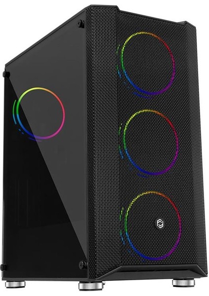 çınar ticaret frısby fc-9405g 650w 80+ 4x120mm dual rıng rgb fan usb 3.0 midi tower siyah kasa