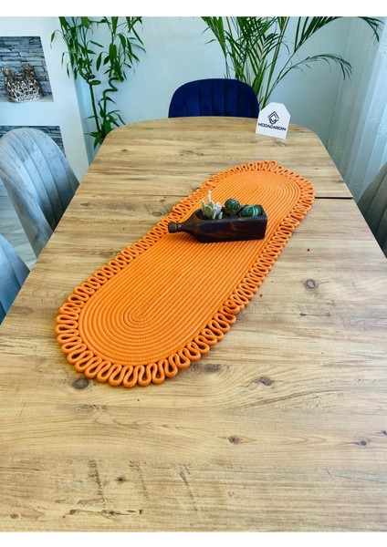 Jüt, Hasır, Dekoratif Masa Örtüsü, Runner 30X80 Cm, Amerikan Servis, Sehpa Örtüsü, Bohem Tarzı