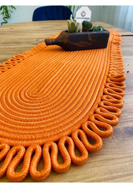 Jüt, Hasır, Dekoratif Masa Örtüsü, Runner 30X80 Cm, Amerikan Servis, Sehpa Örtüsü, Bohem Tarzı fırsatları