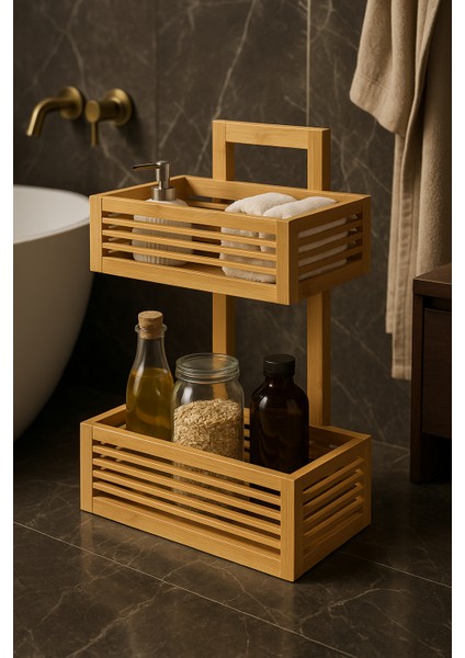 Bambu 2 Katlı Mutfak & Banyo, Mutfak Düzenleyici Organizer