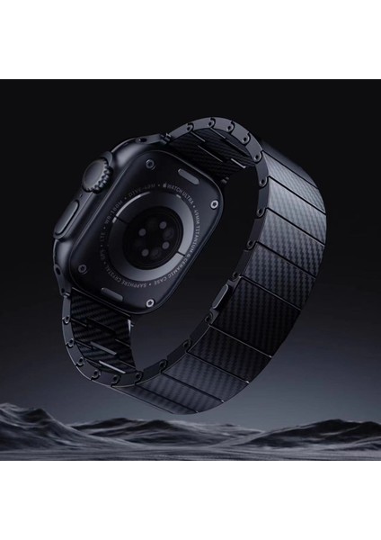 Apple Watch 7 41MM Elitcarbon 600D Karbon Fiber Kordon