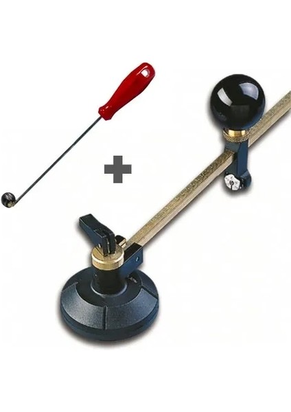çınar ticaret menfez açma seti - cam kesme pergeli 40 cm + küre cam tokmağı