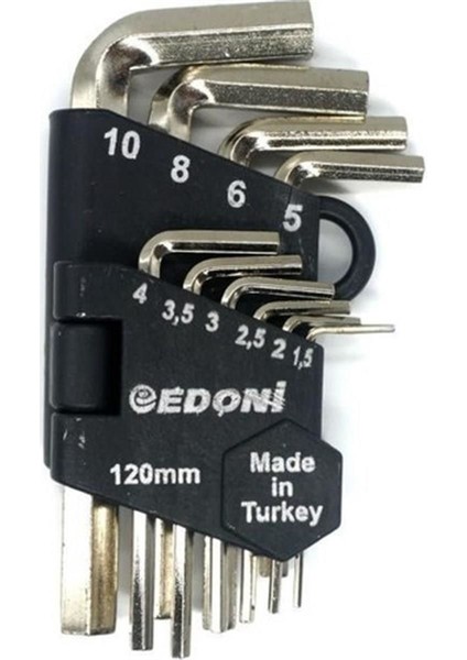 çınar ticaret edoni eas 120 nikel allen seti 10 parça