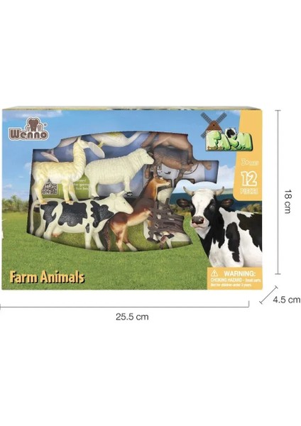 çınar ticaret 5901-5903-5904 kutulu 12 parça hayvan seti modelleri