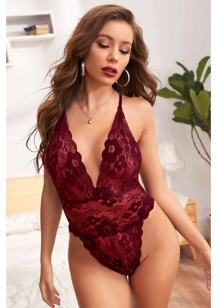 çınar ticaret kadın bordo dantel sırtı ıp detaylı babydoll – modern ve şık tasarım modelleri