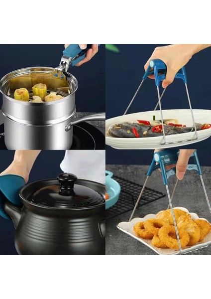 çınar ticaret 4 parça yanma önleyici mutfak seti - tencere tabak tutucu ve fırın eldiveni