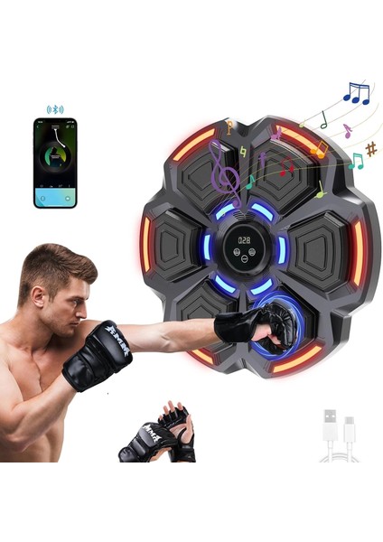 çınar ticaret bluetooth hoparlör özellikli duvar boks makinesı 9 mod seviye ayarlı müzikli boks makinesı