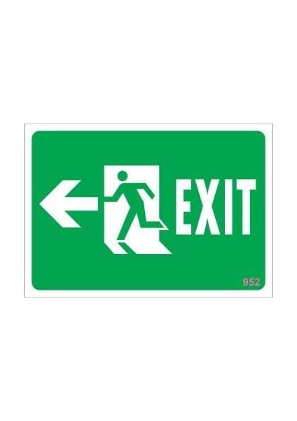 çınar ticaret acil çıkış uyarı levhası 17,5x25 kod:952