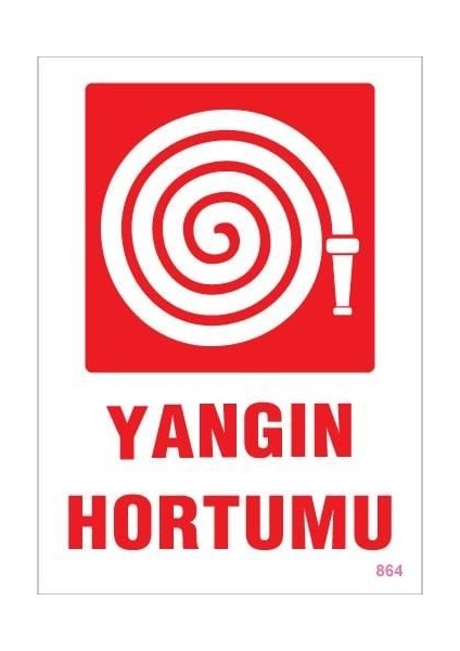 çınar ticaret yangın hortumu uyarı levhası 25x35 kod:864