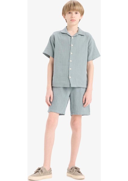 Erkek Çocuk Beli Lastikli Müslin Şort Z5370A625HS