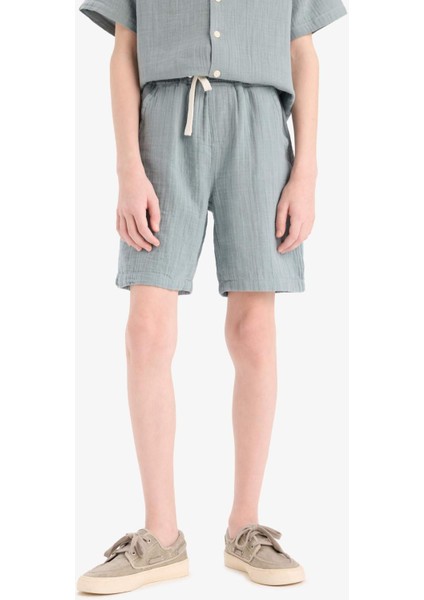 Erkek Çocuk Beli Lastikli Müslin Şort Z5370A625HS