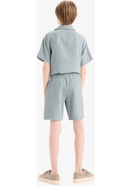 Erkek Çocuk Beli Lastikli Müslin Şort Z5370A625HS