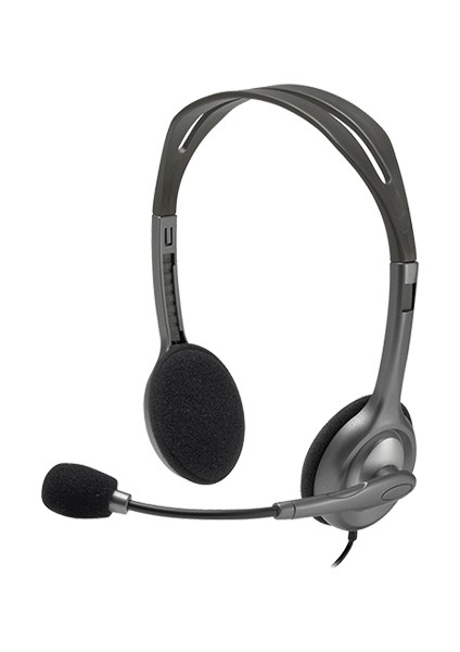 çınar ticaret logitech h111 981-000593 stereo mikrofonlu headset gri
