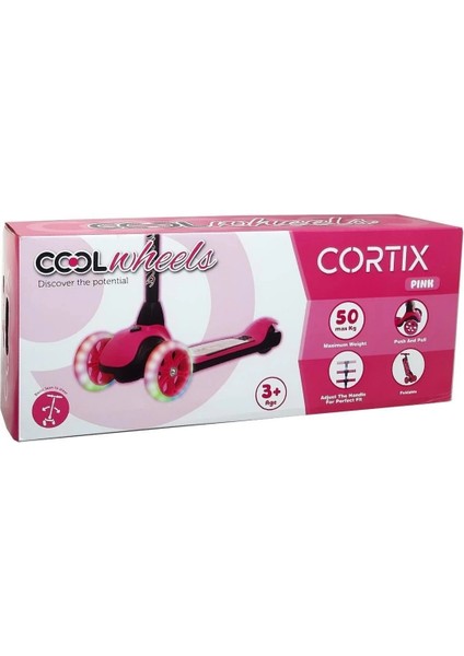 çınar ticaret cool wheels cortix scooter pembe