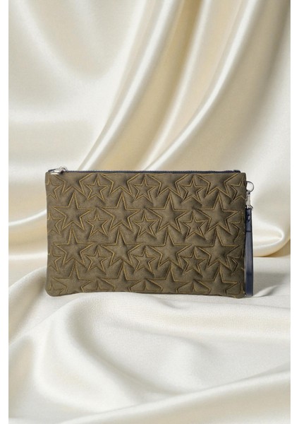 Yıldız Desenli Yeşil Süet Portföy Çanta fiyatları