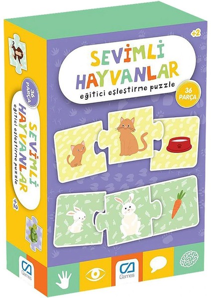 çınar ticaret sevimli hayvanlar eğitici eşleştirme puzzle 36 parça