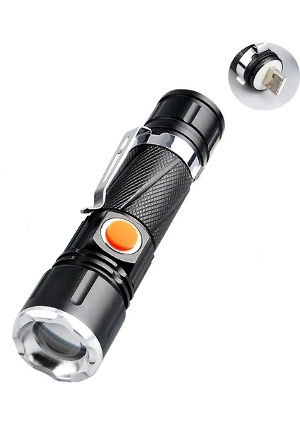 çınar ticaret p50 led şarjlı mıknatıslı usb el feneri wt-622