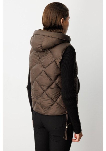 Kadın Kapüşonlu Şişme Yelek 8581 Haki indirimleri