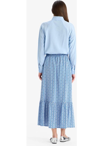 Desenli Maxi Tesettür Etek B2426AX25SM