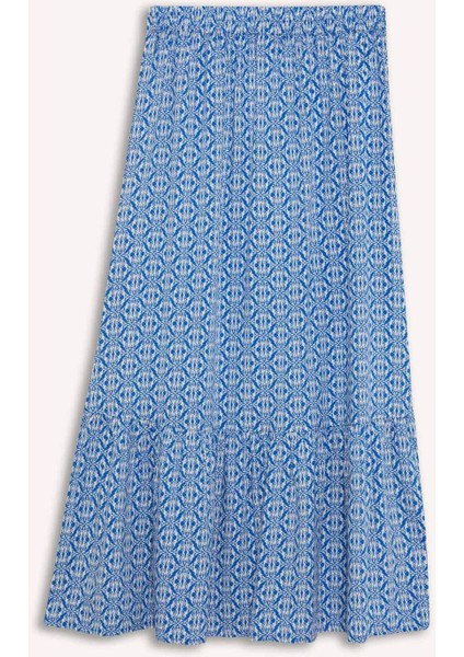 Desenli Maxi Tesettür Etek B2426AX25SM