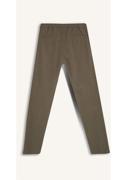 %100 Pamuk Relax Fit Rahat Kesim Yazlık Müslin Kısa Paça Pamuklu Jogger Pantolon D6260AX25SP