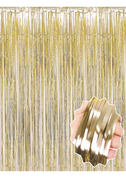 çınar ticaret mat altın püsküllü kapı perdesi - parti, bekarlığa veda, doğum günü 1x2 m modelleri