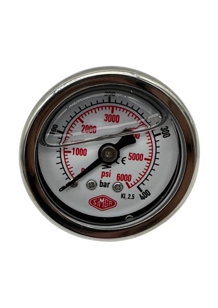 Manometre Gliserinli Arkadan Çıkışlı Q40 - 0 - 400 Bar 1/8 A Tipi