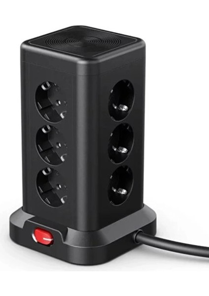 çınar ticaret wp711 akım korumalı priz kablosuz şarj ıstasyonu 11x soket 3x usb 1xtype-c kablolu grup priz fiyatları