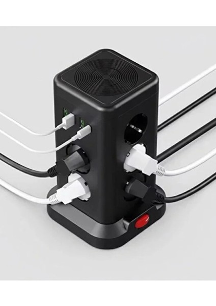 çınar ticaret wp711 akım korumalı priz kablosuz şarj ıstasyonu 11x soket 3x usb 1xtype-c kablolu grup priz modelleri