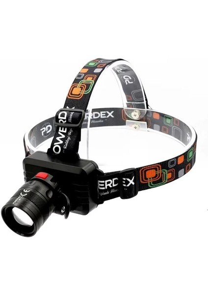 çınar ticaret ennalbur powerdeks pd-7772 şarjlı led kafa feneri zoomlu