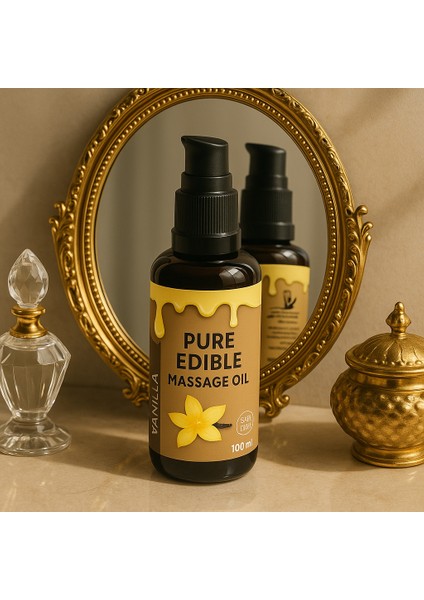 Vanilyalı Aromaterapi Yenilebilir Doğal Masaj Yağı 100 ml fırsatları