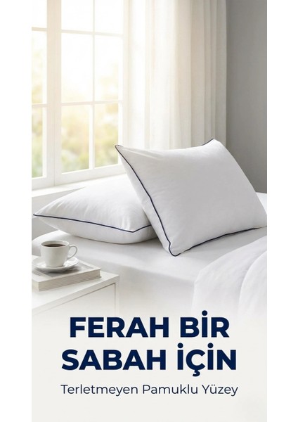 çınar ticaret 2 adet anti-alerjik nano jel yastık 50x70 yıkanabilir pamuk modelleri