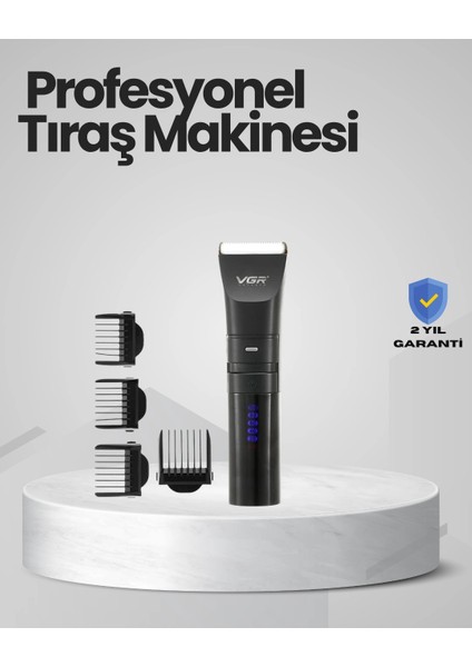 çınar ticaret şarjlı tıraş makinesi –dijital ekranlı, hızlı şarjlı, profesyonel kesim seti