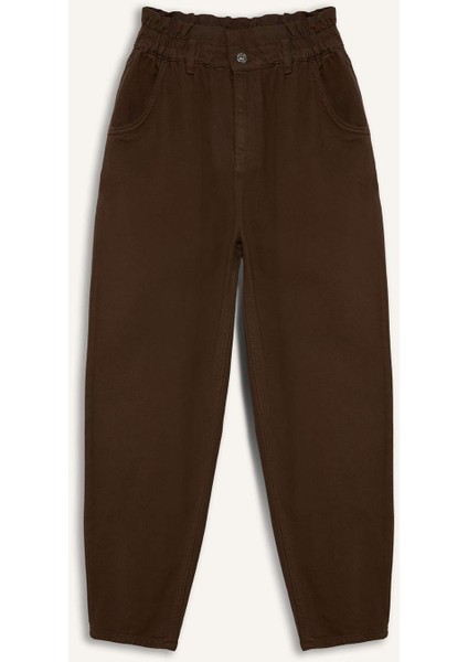 Paperbag Beli Lastikli Bilek Boy Jean Pantolon E3870AX25SP