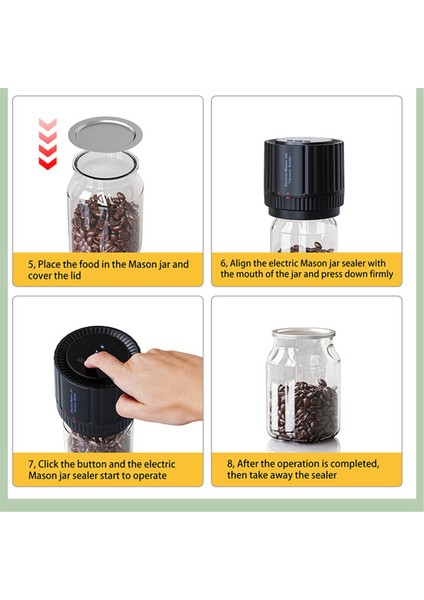 Geniş ve Normal Ağızlı Mason Kapaklı Elektrikli Mason Kavanozu Vakumlama Seti Konserve Vakumlama Makinesi Mason Kavanozu Gıda Saklama Için (Yurt Dışından)